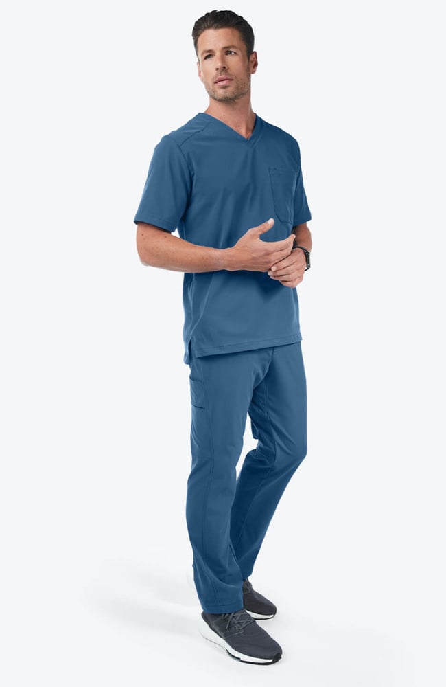 Men's Summit Cargo Drawstring Scrub Pant, OCE Ocean | blue, large