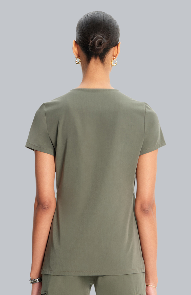 Women's Scrub Set: Flora 3-Pocket Top & Anemone Straight Leg Pant, OLV Olive | olive, large