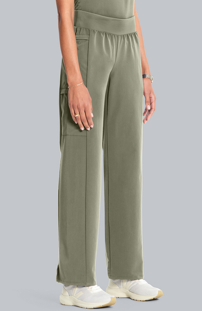 Women's Scrub Set: Flora 3-Pocket Top & Anemone Straight Leg Pant, OLV Olive | olive, large