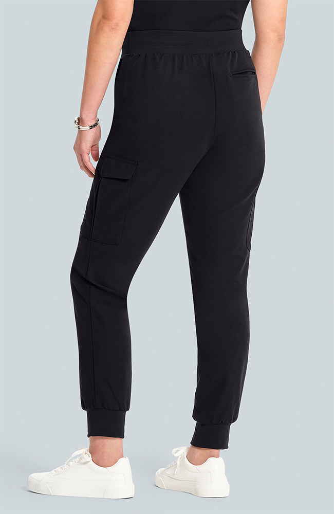 Women's Scrub Set: Flora 3-Pocket Top & Bosque Jogger Pant, BLK Black | black, large