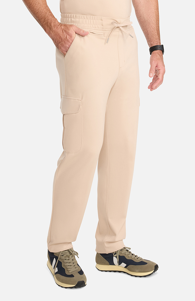 Men's Ponte Cargo Scrub Pant, TAT Toasted Tan | brown, large