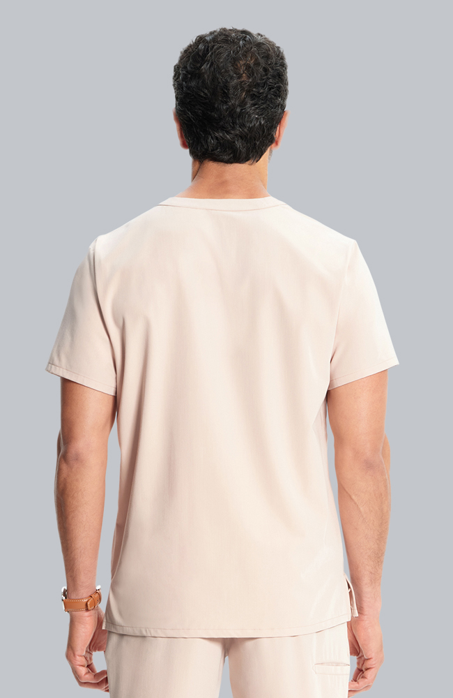 Men's Scrub Set: Cirrus Split Neck Top & Zephyr Straight Leg Pant, TAT Toasted Tan | brown, large