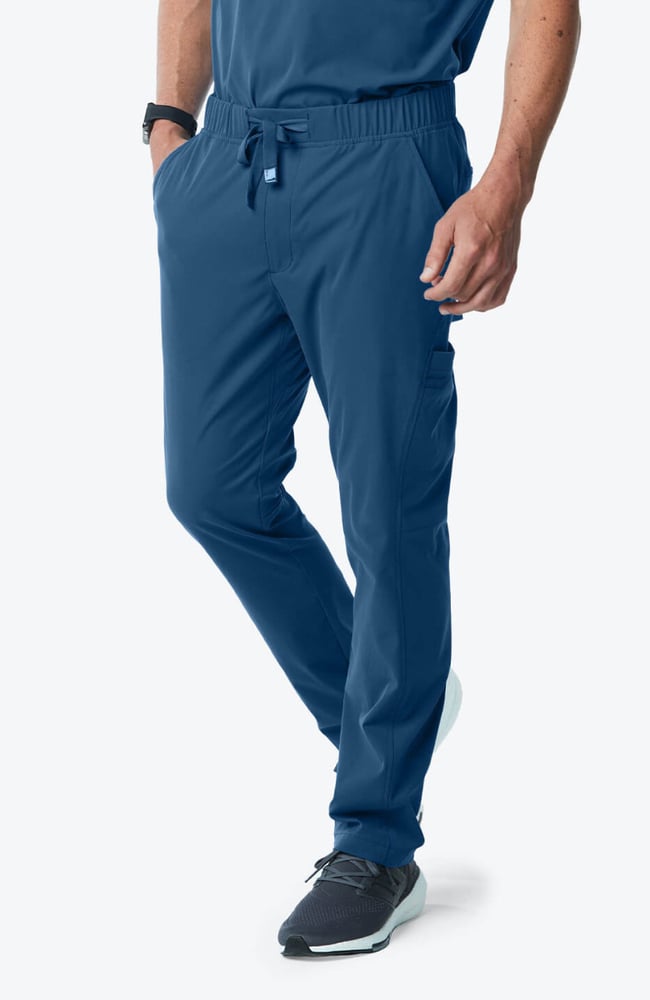 Men's Summit Cargo Drawstring Scrub Pant, OCE Ocean | blue, large