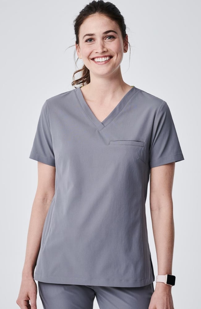 Women's Vista V-Neck Scrub Top, GRE Grey, large
