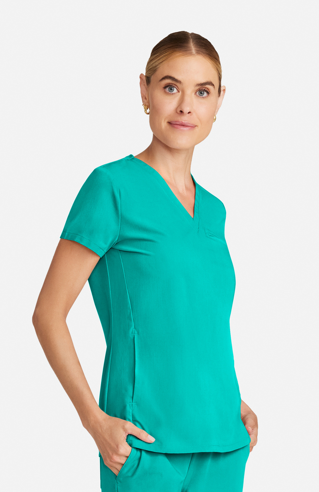 Women's Flora 3-Pocket V-Neck Scrub Top, , large