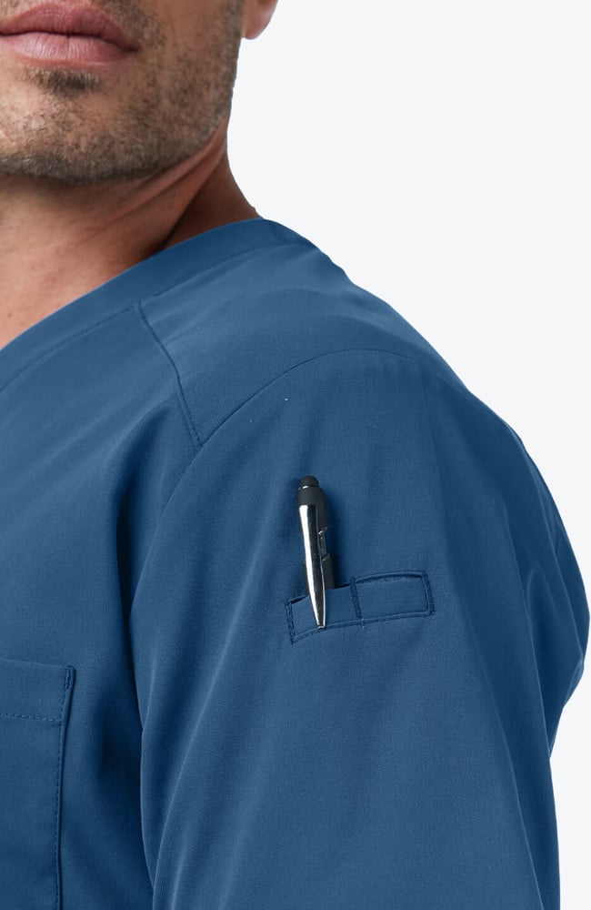 Men's Apex V-Neck Scrub Top, OCE Ocean | blue, large