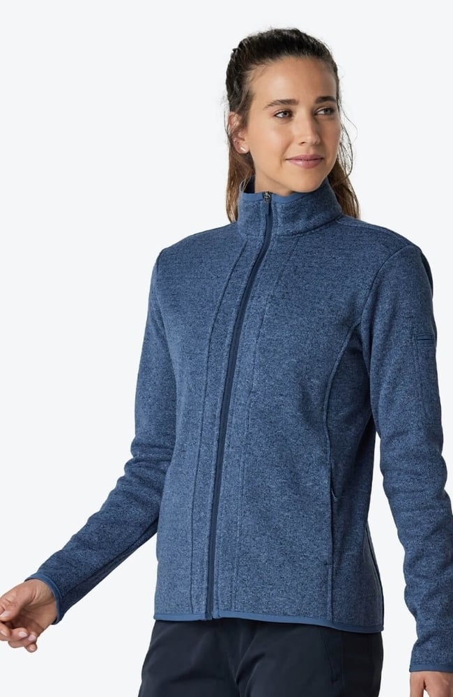 Women's Strata Sweater Fleece Jacket, SBL Slate Blue | blue, large
