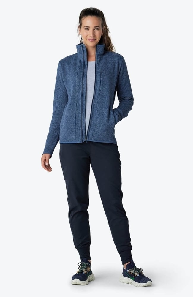 Women's Strata Sweater Fleece Jacket, SBL Slate Blue | blue, large