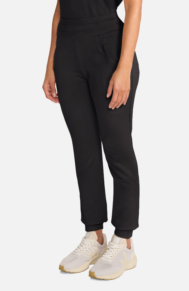 Women's Ponte Jogger Scrub Pant, BLK Black | black, large