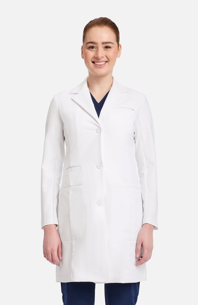 Women's Marie 36&frac34;" Lab Coat, WHT White | white, large
