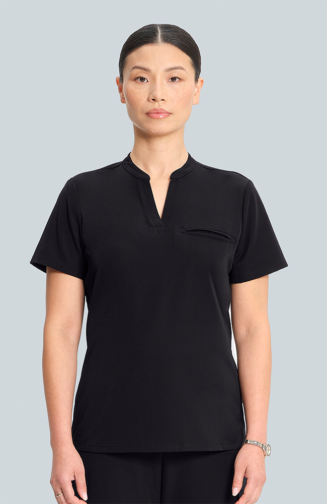 Women's Taiga Welt Pocket Scrub Top, BLK Black, large