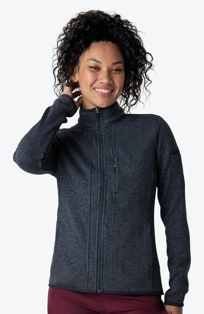 Women's Strata Sweater Fleece Jacket, IRN Iron, large