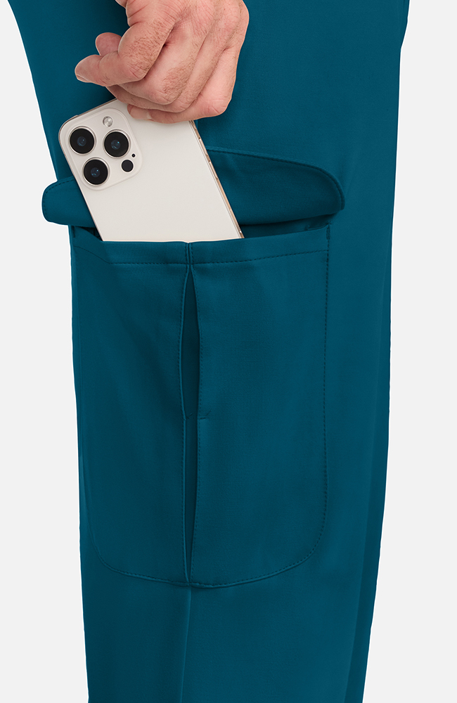 Men's Ponte Cargo Scrub Pant, CAR Caribbean Blue, large