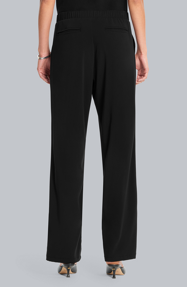 Women's Scrub Set: Silk Stand Collar Top & Pleated Wide Leg Pant, , large