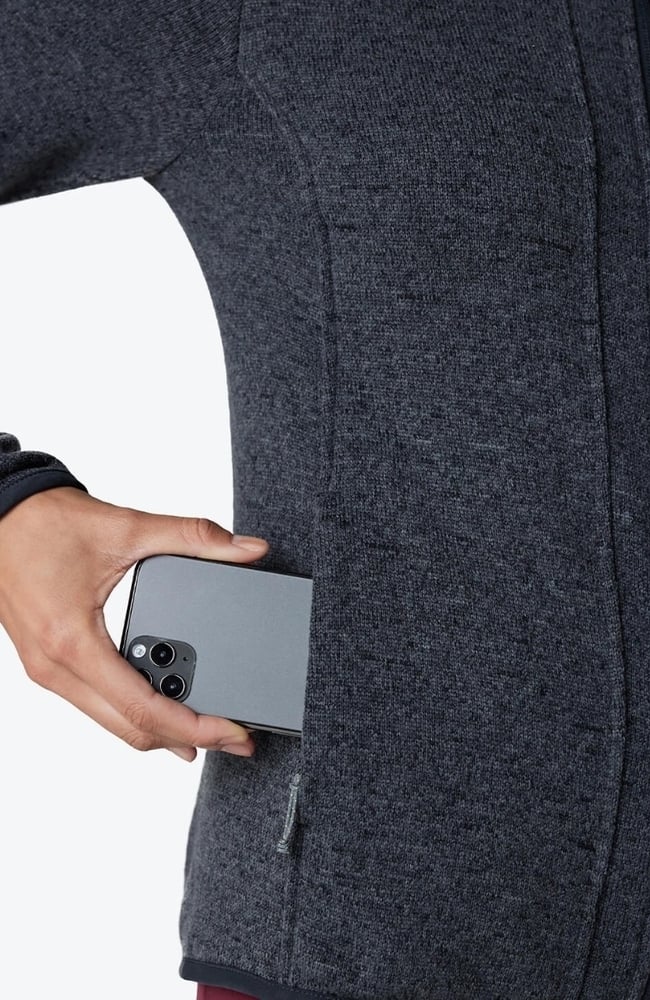 Women's Strata Sweater Fleece Jacket, IRN Iron | grey, large