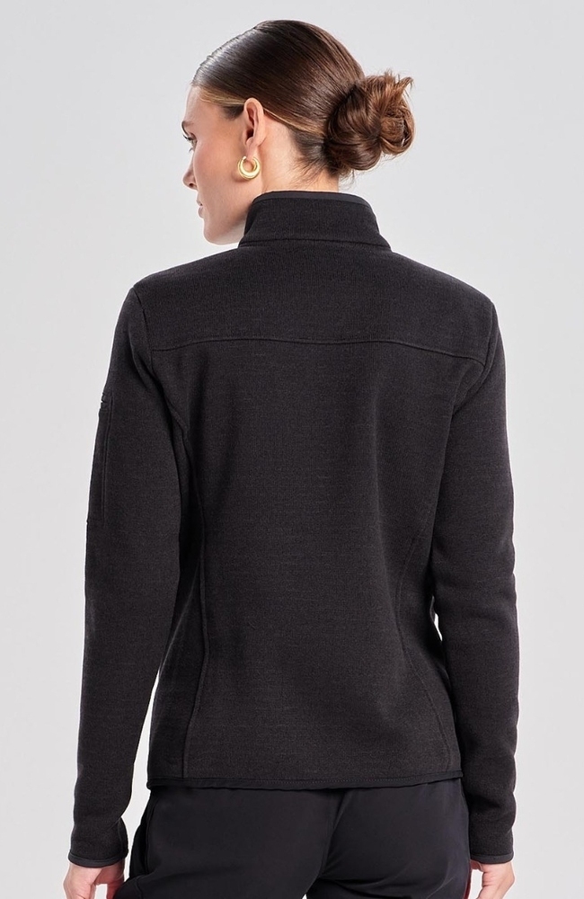 Women's Strata Sweater Fleece Jacket, BLK Black, large