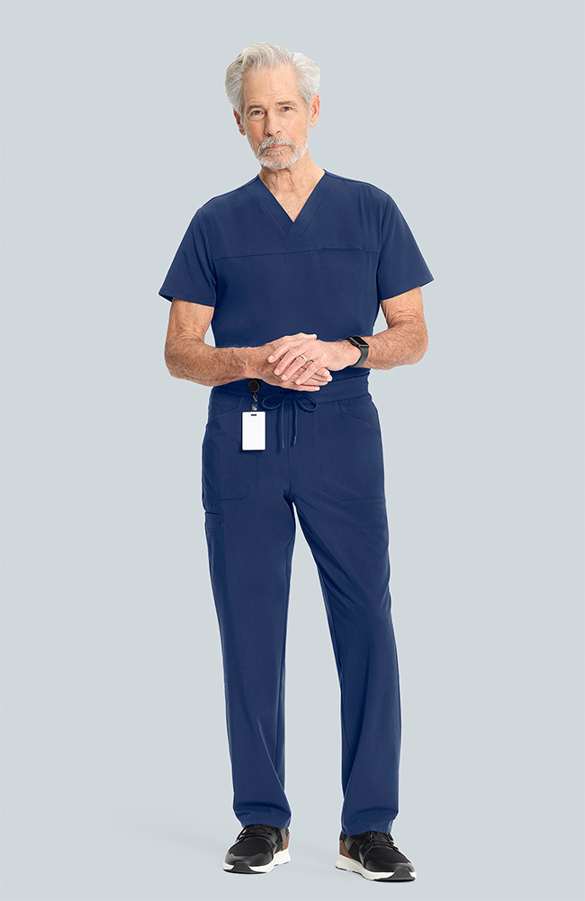 Men's Zephyr 5-Pocket Straight Leg Scrub Pant, NAV Navy, large