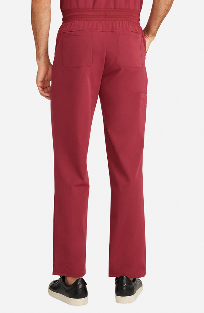 Men's Scrub Set: Cirrus Split Neck Top & Zephyr Straight Leg Pant, CHW Cherry Wood | red, large