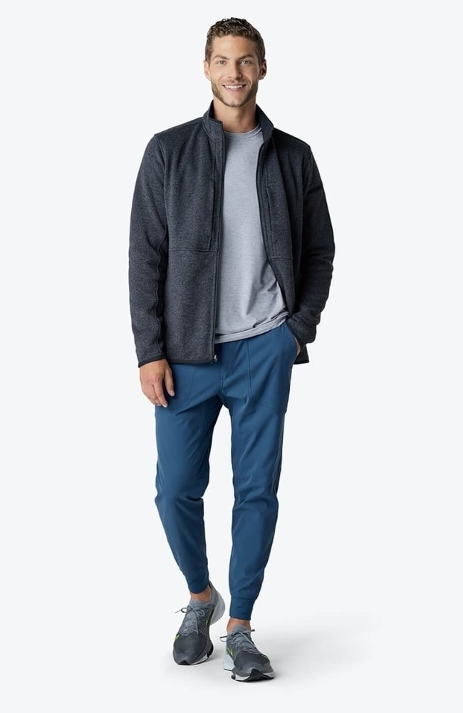 Men's Strata Performance Fleece Scrub Jacket, IRN Iron | grey, large