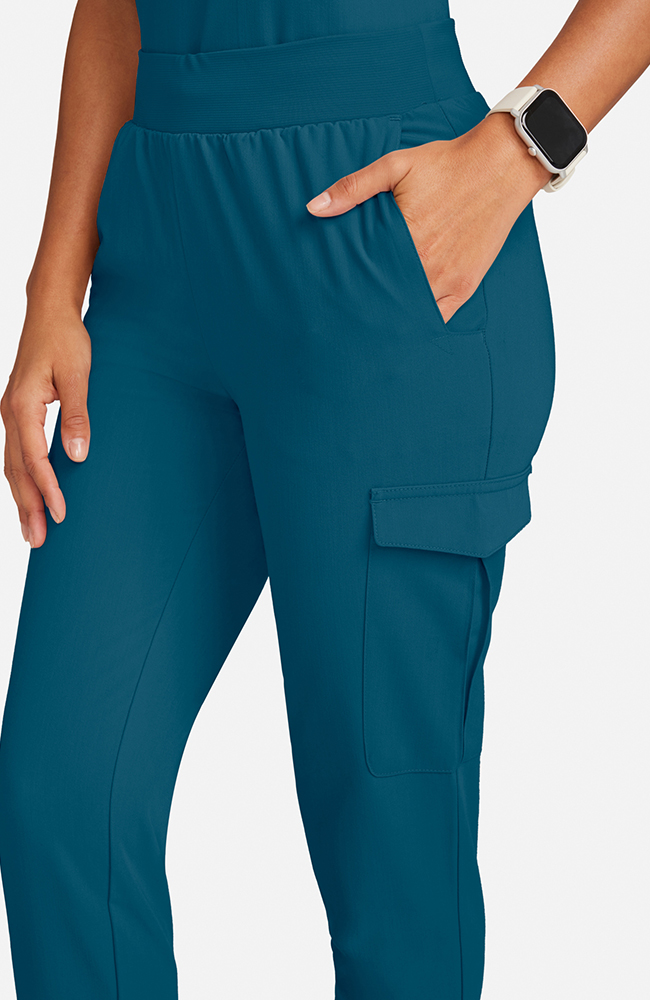 Women's Bosque 5-Pocket Jogger Scrub Pant, CAR Caribbean Blue | caribbean blue, large
