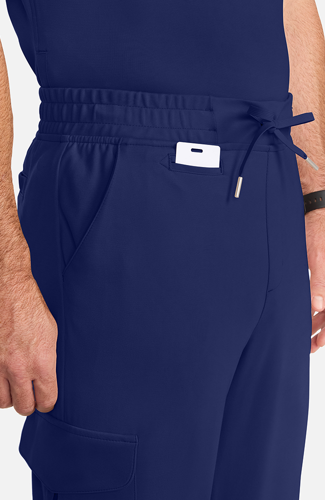 Men's Ponte Cargo Scrub Pant, NAV Navy, large