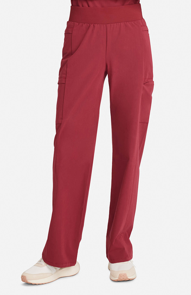 Women's Anemone 5-Pocket Straight Leg Scrub Pant, CHW Cherry Wood | red, large