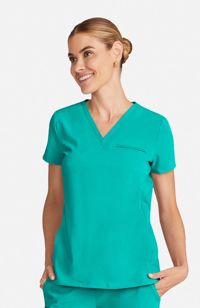 Women's Flora 3-Pocket V-Neck Scrub Top, , large