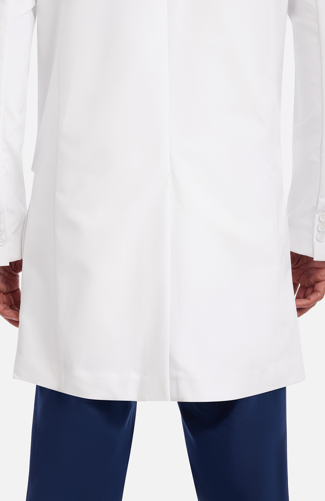 Men's Anthony Flap Pocket 38" Lab Coat, WHT White | white, large