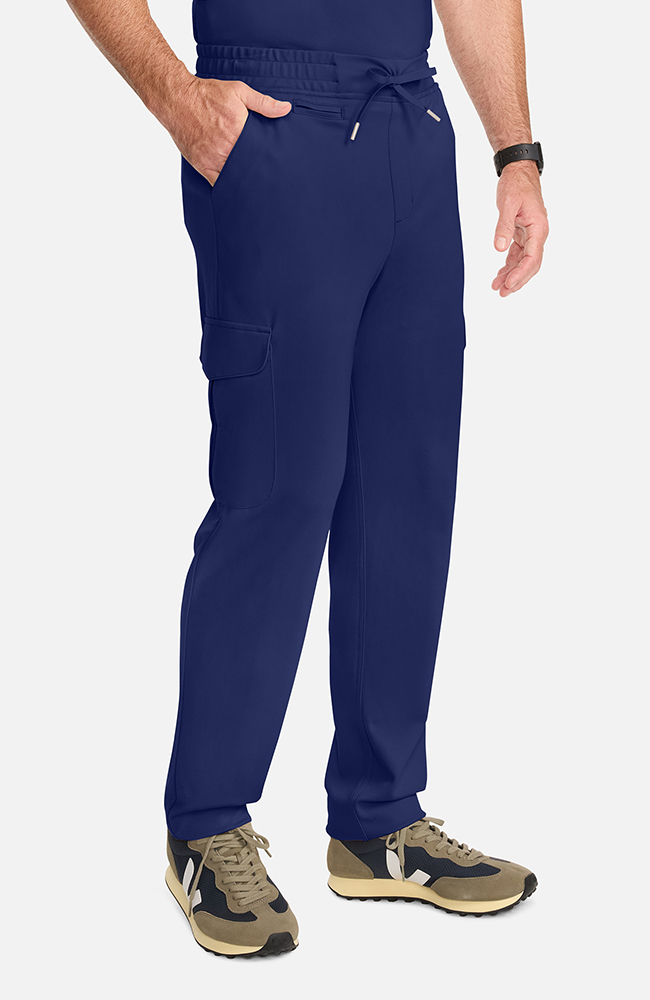 Men's Ponte Cargo Scrub Pant, NAV Navy, large