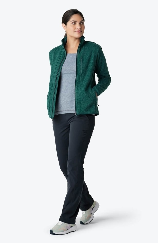 Women's Strata Sweater Fleece Jacket, JAD Jade | green, large