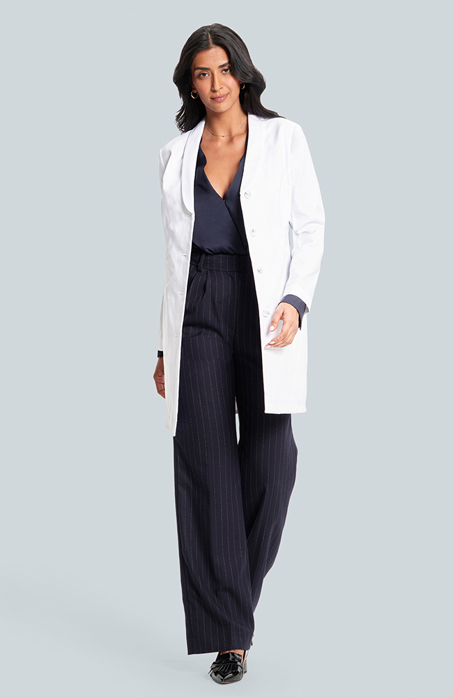 Women's Merit P. Slim Fit 31" Lab Coat, WHT White | white, large