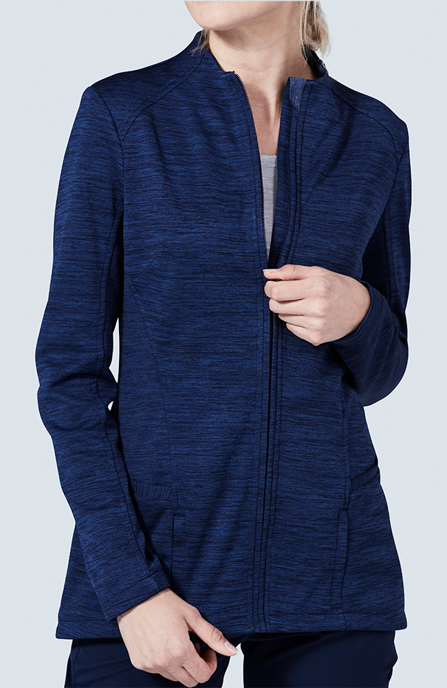 Women's Ionic Scrub Jacket, NAV Navy Blue | navy, large