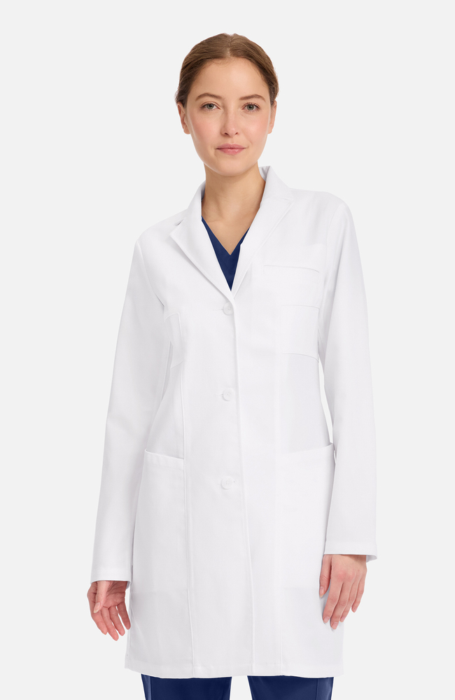 Women's Vega Athletic Fit 34&frac12;" Lab Coat, WHT White | white, large