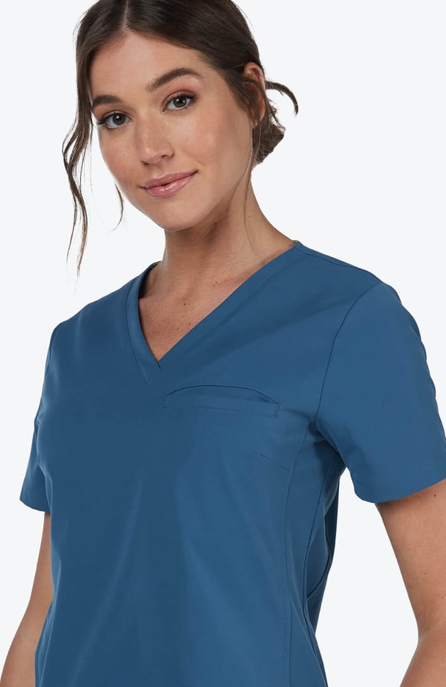 Women's Vista V-Neck Scrub Top, OCE Ocean | blue, large