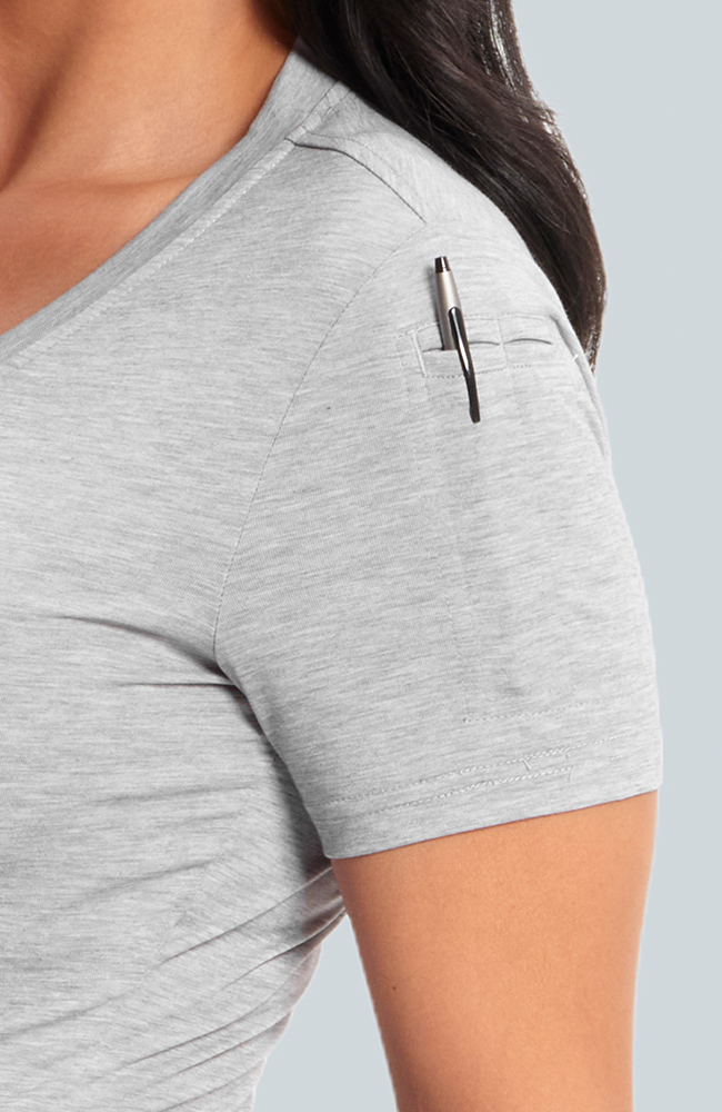 Women's Eco Short Sleeve Tee, LGH Light Heather Grey | grey, large