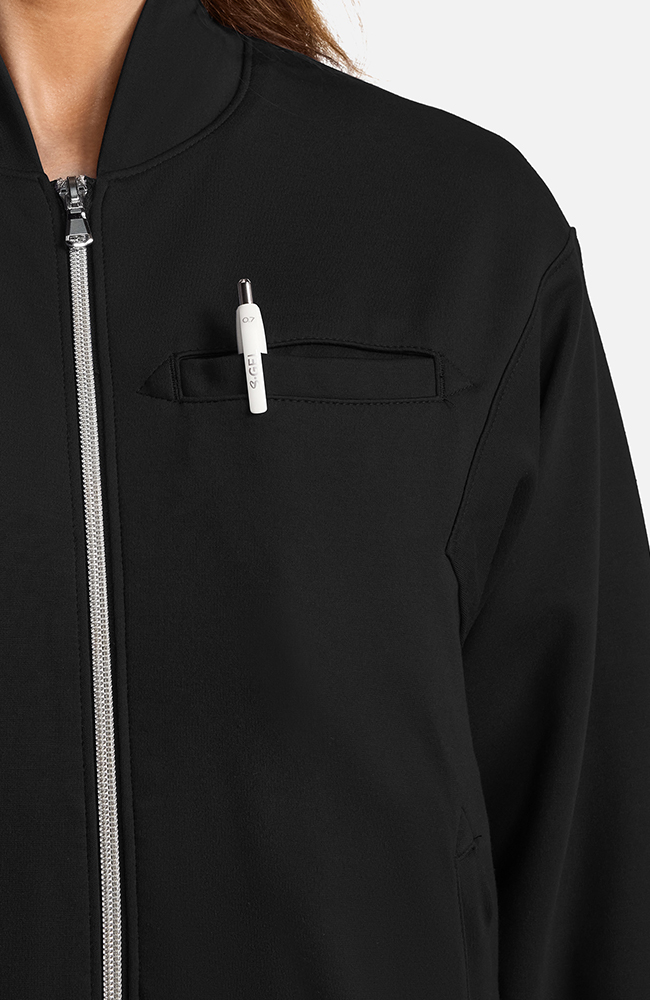 Women's Ponte Jacket, BLK Black | black, large