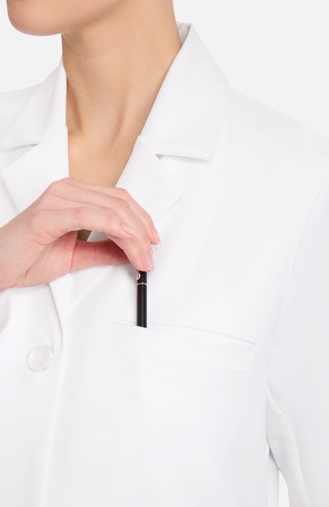 Women's Joycelyn 34" Lab Coat, WHT White | white, large