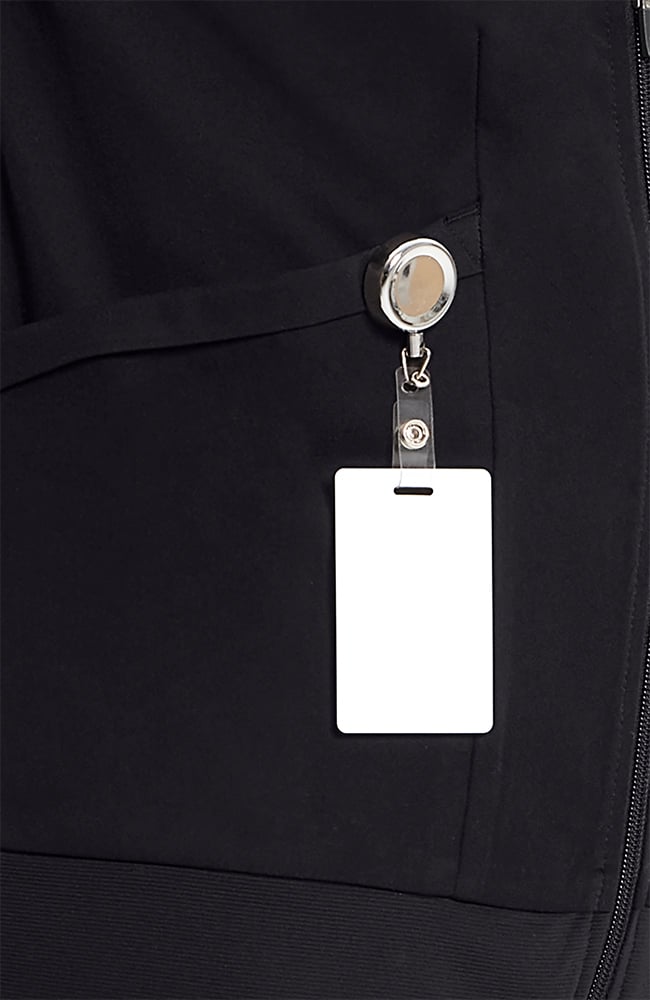 Women's Savannah 5-Pocket Scrub Jacket, BLK Black | black, large