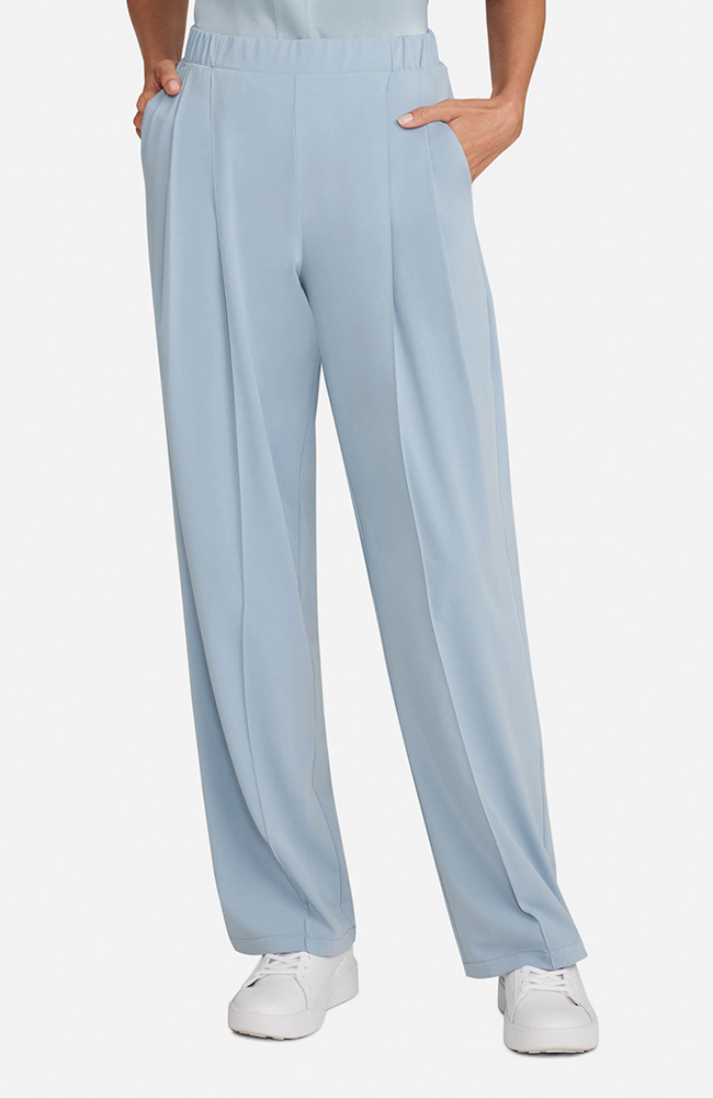 Women's Pleated Wide Leg Scrub Pant, SOS Solar Slate | blue, large