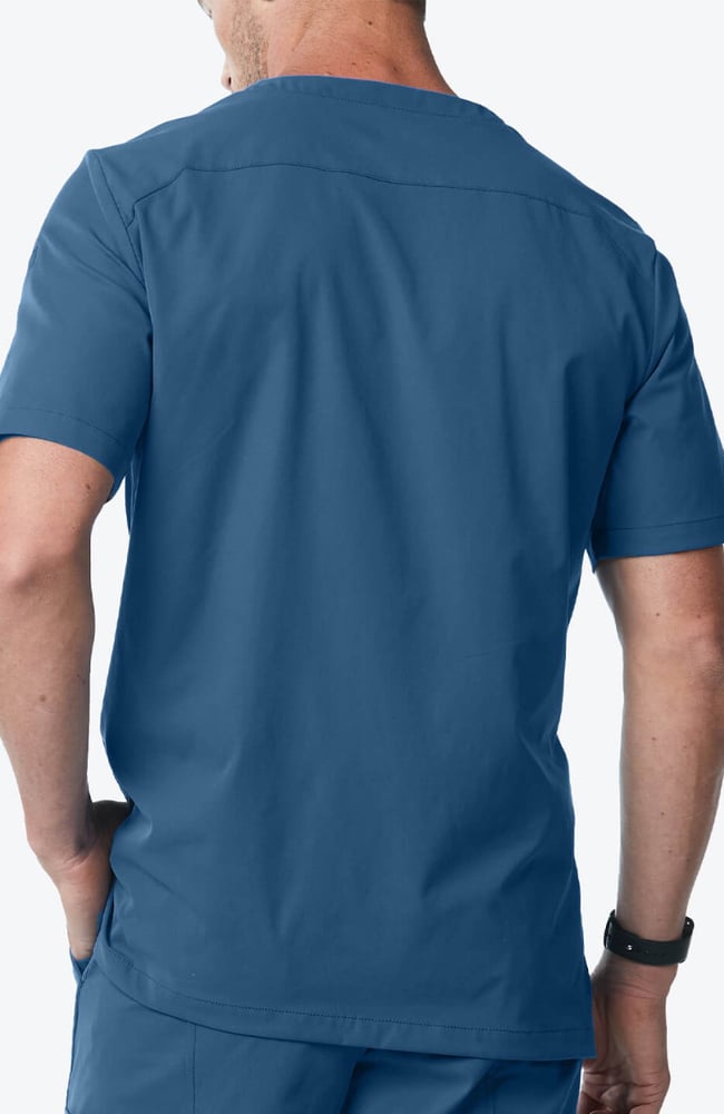 Men's Apex V-Neck Scrub Top, OCE Ocean | blue, large