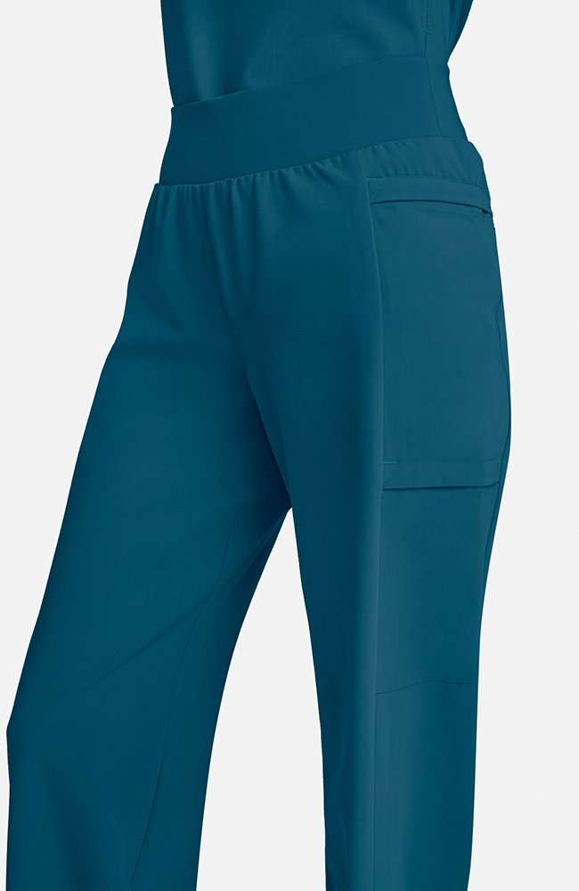 Women's Anemone 5-Pocket Straight Leg Scrub Pant, CAR Caribbean Blue | caribbean blue, large