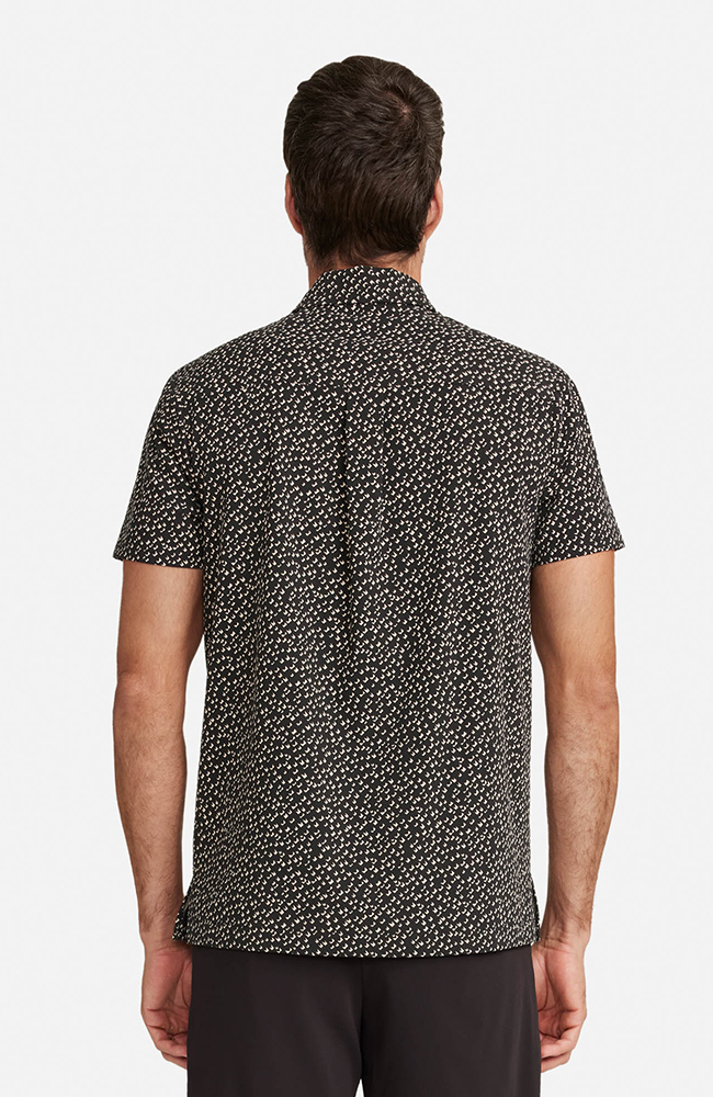 Men&rsquo;s Button-Up Short Sleeve Print Scrub Top, , large