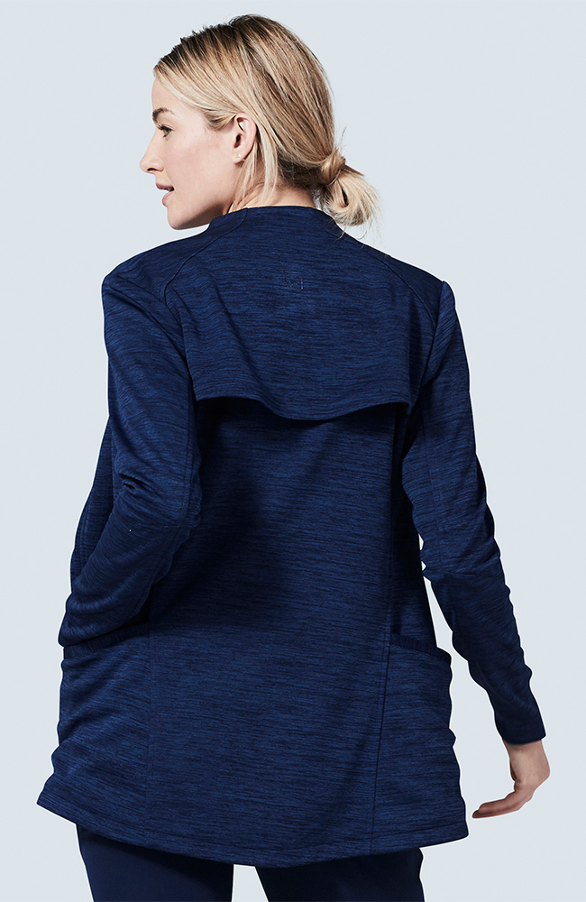 Women's Ionic Scrub Jacket, NAV Navy Blue | navy, large