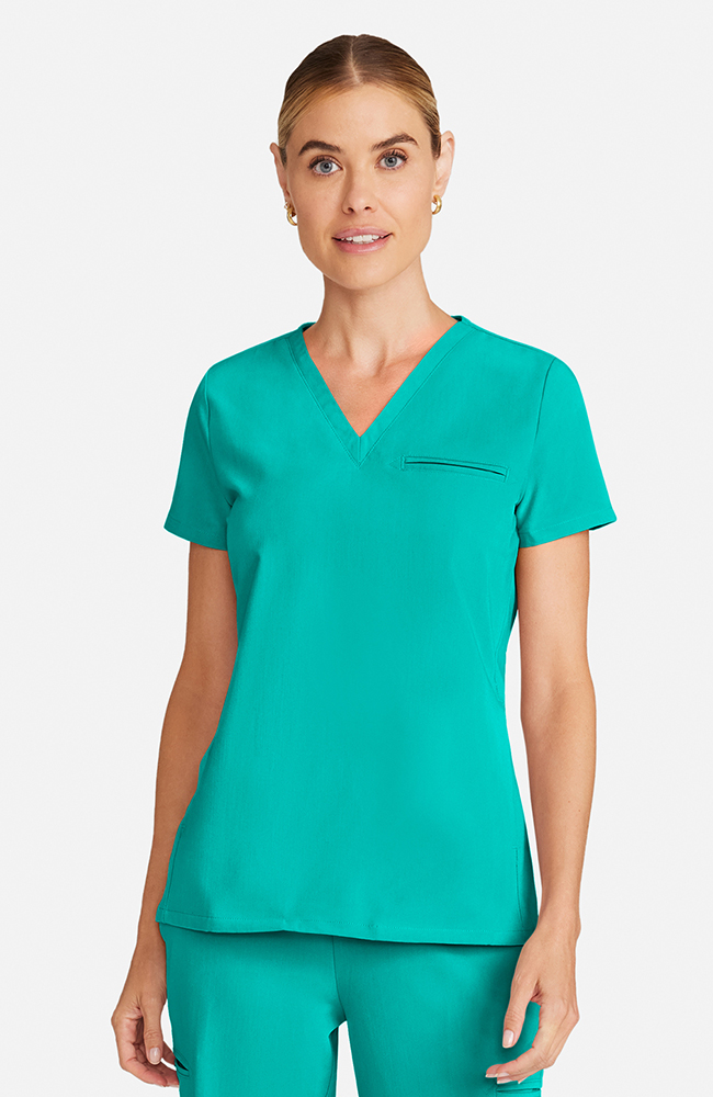 Women's Flora 3-Pocket V-Neck Scrub Top, , large