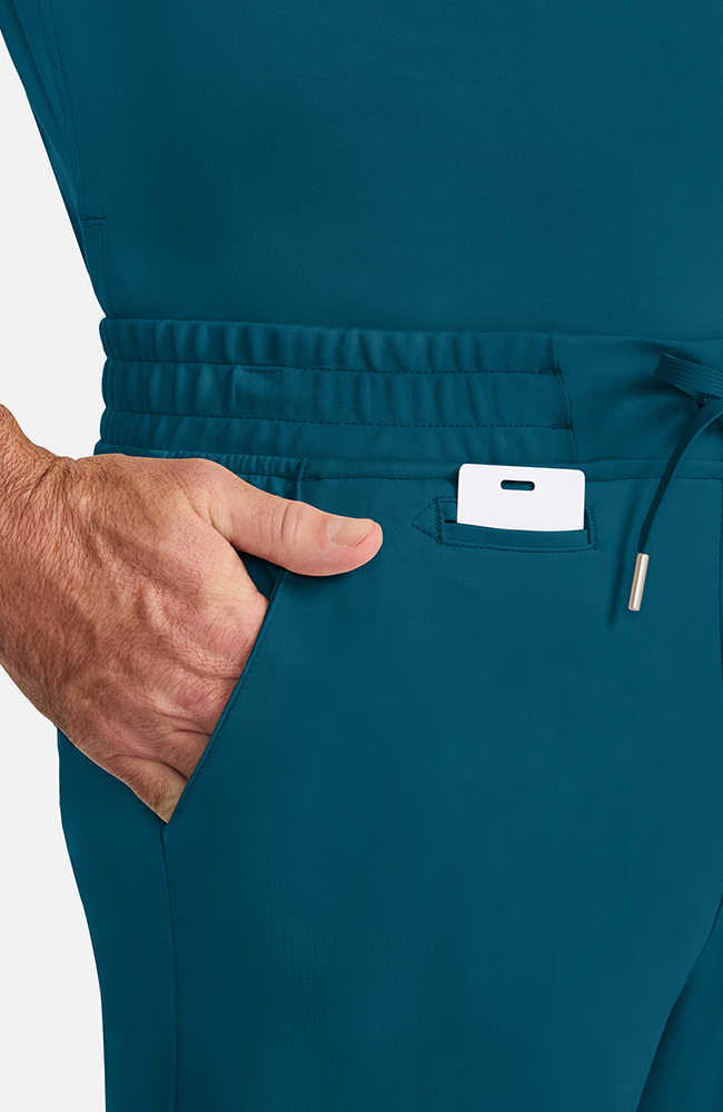 Men's Ponte Cargo Scrub Pant, CAR Caribbean Blue | caribbean blue, large