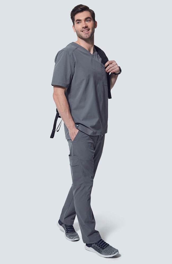 Men's Summit Cargo Drawstring Scrub Pant, GRE Grey | grey, large