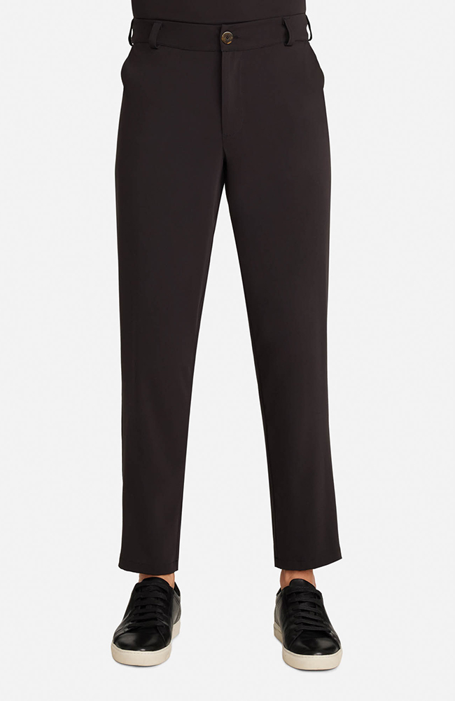 Men's Cuffed Trouser Scrub Pant, BLK Black | black, large