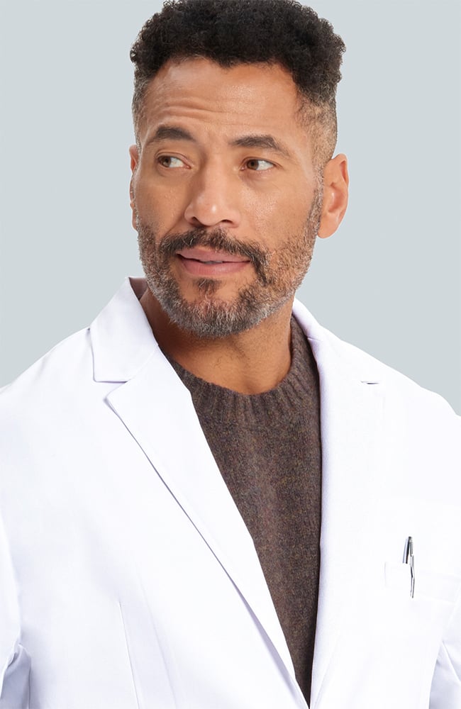 Men's H. W. Cushing Slim Fit 36" Lab Coat, WHT White | white, large