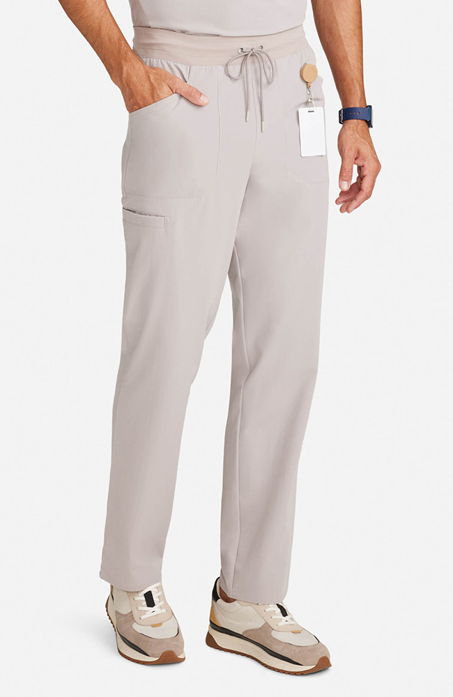 Men's Scrub Set: Vapor 3-Pocket Top &  Zephyr Straight Leg Pant, WMS Warm Stone | grey, large