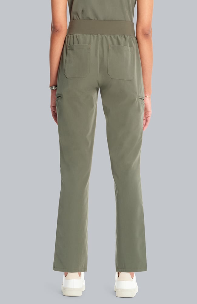 Women's Straight Leg Ankle Scrub Pant, OLV Olive | olive, large